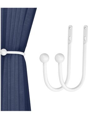 White Curtain Holdback Hooks